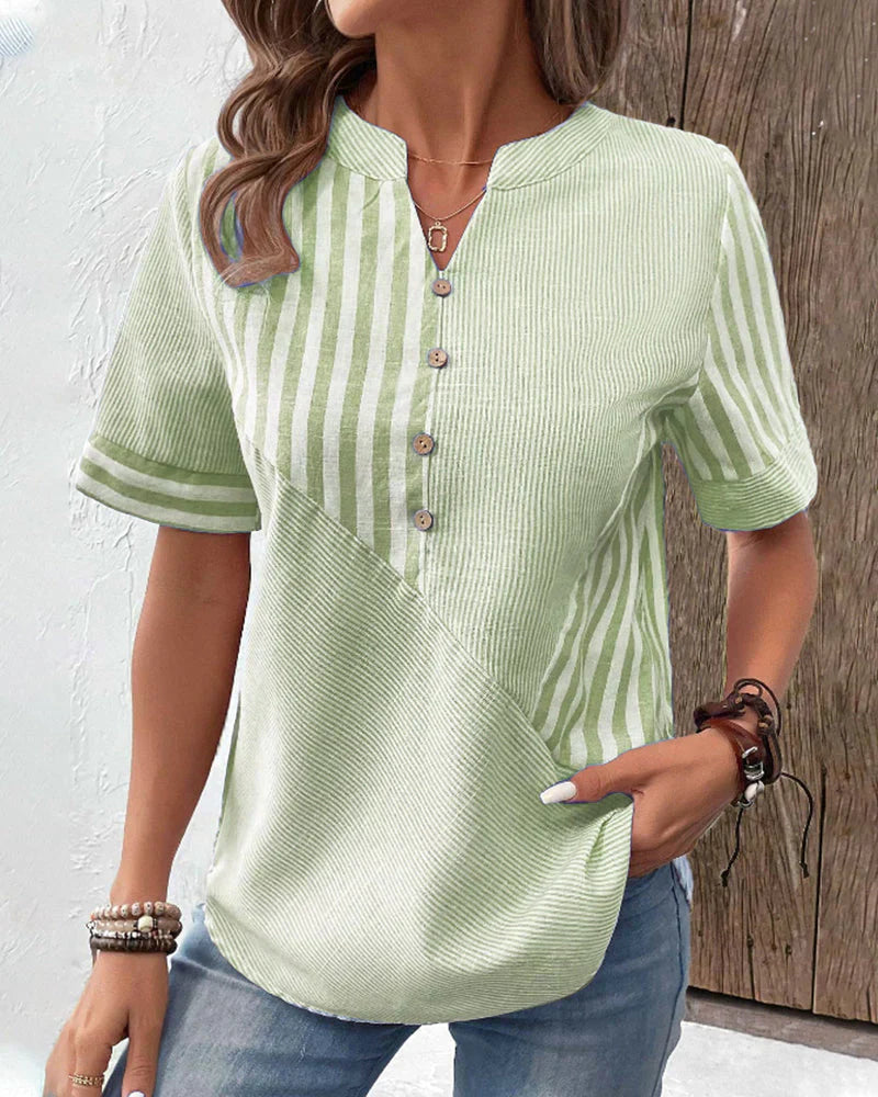 Leia | Elegant Striped Blouse
