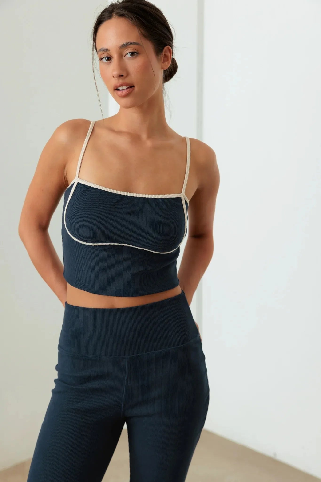 Esmere | Ribbed Crop Top & Leggings Set