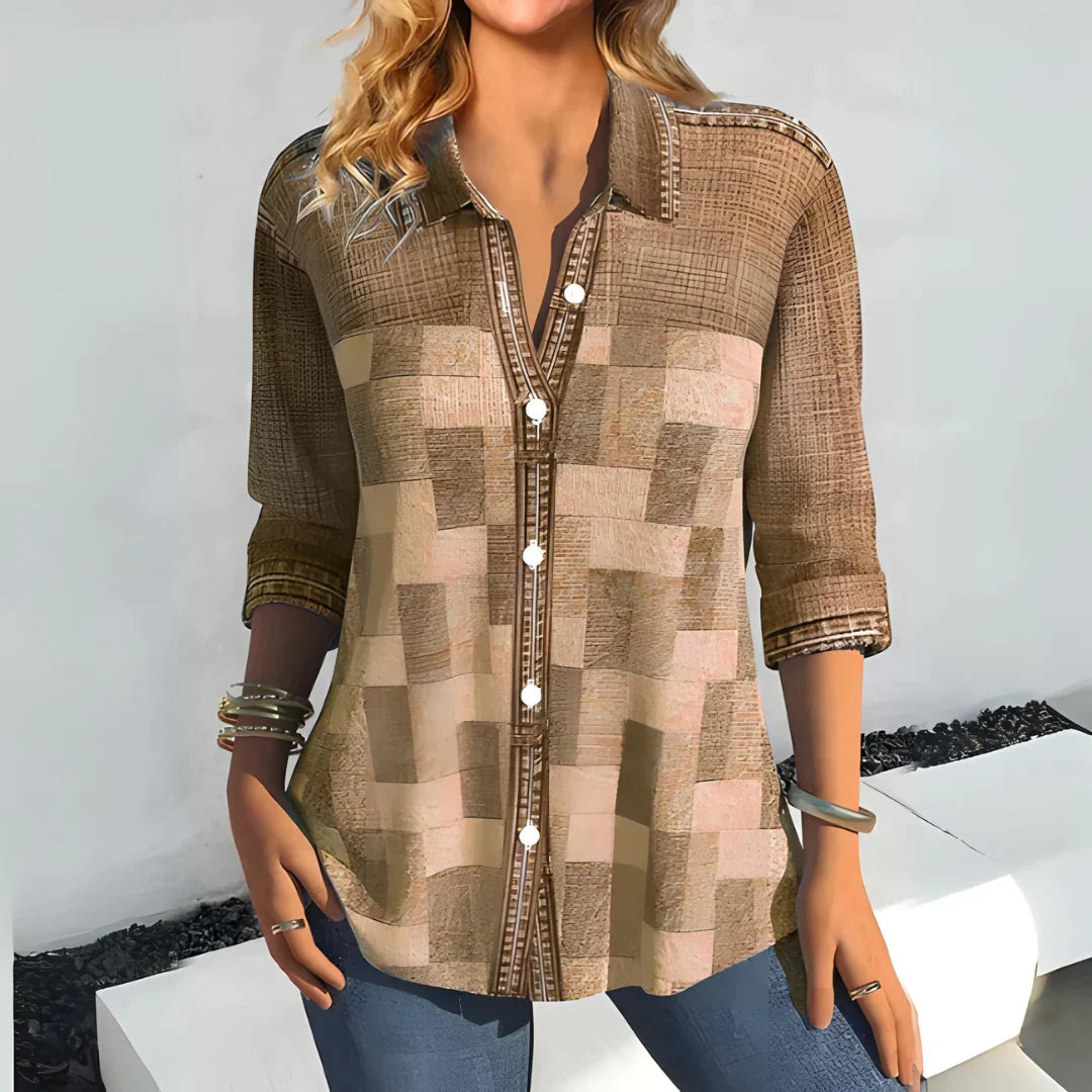 Natalie | Checkered Blouse