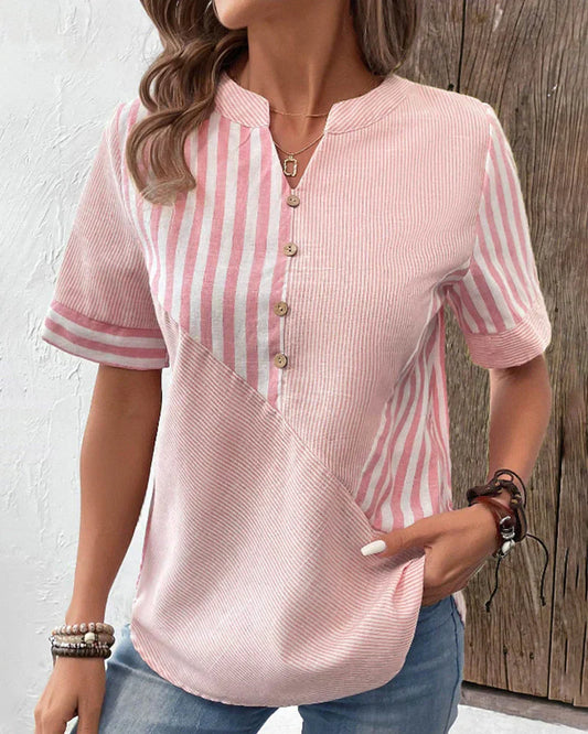 Leia | Elegant Striped Blouse