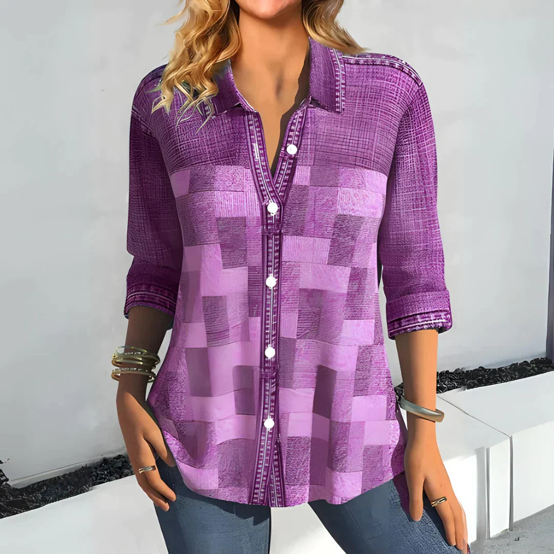 Natalie | Checkered Blouse