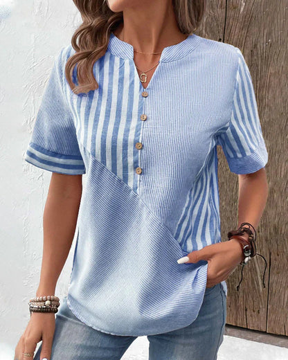 Leia | Elegant Striped Blouse